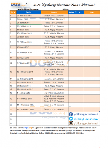Dgsli.org dgs sınav takvimi