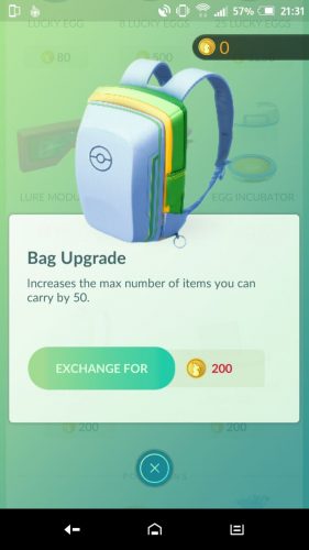 Bag-Upgrade