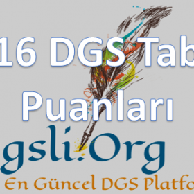 2016 DGS TABAN PUANLARI VE KONTENJANLARI